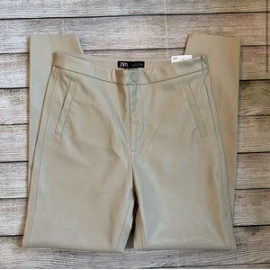 NWT Zara Faux Leather Leggings